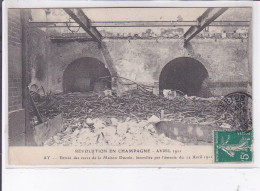 AY: Entrée Des Caves De La Maison Ducoin, Incendiée Par L'émeute Avril 1911 - Très Bon état - Ay En Champagne