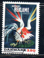 DANEMARK DANMARK DENMARK DANIMARCA 1991 POSTERS FROM DANISH MUSEUM OF DECORATIVE ARTS NORDIC ADVERTISING 3.50k USED - Used Stamps