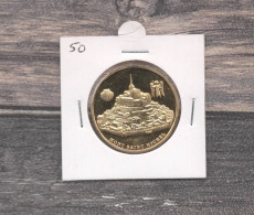 Médaille Souvenirs&Patrimoine : Mont Saint-Michel (couleur Or) - Other & Unclassified
