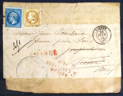 PC Du GC N° 4199 Et Cachet Type 15 - VIENNE -  ISERE - LSC - 1868 - Indice 13 - Other & Unclassified