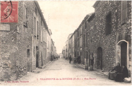 FR66 VILLENEUVE DE LA RIVIERE - Fau 1 - Rue Neuve - Animée - Belle - Sonstige & Ohne Zuordnung