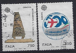 Italy 1992  Europa  (o) Mi.2213-2214 - 1991-00: Oblitérés