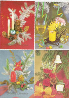 4 Oude Postkaarten Gelukkig Nieuwjaar (W252) - Neujahr