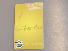 TOGO-(TG-LIB-REF-0014B)-Libertis-Gold 45000+3000 FCFA-(33)(45.000+3000 FCFA)-(1032-0545-0304-60)-(used Card - Togo