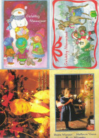 4 Oude Postkaarten Gelukkig Nieuwjaar (W256) - New Year