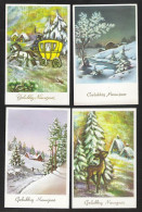 4 Oude Postkaarten Gelukkig Nieuwjaar (W263) - Neujahr
