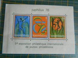 LUXEMBOURG: BLOC N° 12 DE 1978  JUPHILUX 78 -5 E EXPOSITION  PHILATHELIQUE INTERNATIONALE DE JEUNES PHILATHELISTES - Blocs & Hojas