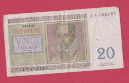 ROYAUME DE BELGIQUE - Tresorerie - 20 FRANCS . 03-04-1956 . - 20 Francos