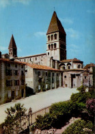 TOURNUS   ( SAONE ET LOIRE )     EGLISESAINT-PHILIBERT _ VUE DU DUD-EST . ABSIDE ET CLOCHERS - Autres & Non Classés