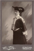 CDV, Aristocratie, Jeune Femme, Mode, Coiffe, Chapeau, Photo Marc Tully Marseille - Autres & Non Classés