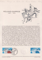 1978 FRANCE Document De La Poste Roland Garros N° 2012 - Documentos Del Correo
