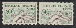 YT N° 964  Trait Vert En Haut Et Visage Tronqué - Neufs ** - MNH - - Unused Stamps