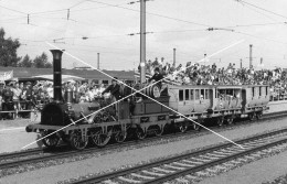Orig. XXL Foto Deutsche Bundesbahn Lok Eisenbahn Lokomotive Dampflok Adler , Bierfässer Patrizier Bräu - Treinen