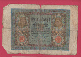 ALLEMAGNE - 100 MARKS 1920 - Collezioni