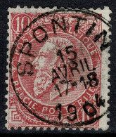 Belgique 1893 COB 57 Belle Oblitération SPONTIN (centrale - Concours) - 1893-1900 Fine Barbe