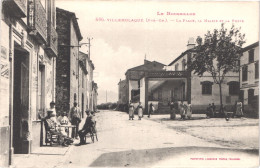 FR66 VILLEMOLAQUE - Labouche 686 - La Place La Mairie Et La Poste - Café - Animée - Belle - Sonstige & Ohne Zuordnung