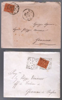 2 INTERESSANTI LETTERE DEL 1892 INERENTI LO STESSO OGGETTO - DA MATERA E DA ROMA PER GRAVINA IN PUGLIA (LET112) - Poststempel