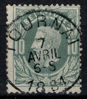 Belgique 1869 COB 30 Belle Oblitération TOURNAI (centrale - Concours) - 1869-1883 Leopold II