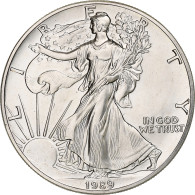 États-Unis, 1 Dollar, 1 Oz, Silver Eagle, 1989, Philadelphie, Argent, SPL+ - Argent