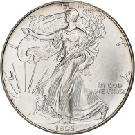 États-Unis, 1 Dollar, 1 Oz, Silver Eagle, 1993, Philadelphie, Argent, SPL+ - Silver