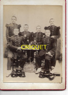 Photo Cdv Grand Format De Militaires Du 154ème, Classe 1894 - Guerra, Militares