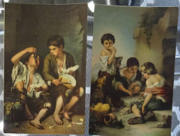 LOT 2X Cpa LITHO STENGEL ILLUSTRATEUR MURILLO ENFANT ENFANTS MELONENESSER  ET JEU WURFELSPIELER - Musei