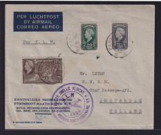 Niederlande KLM Flugpost Air Mail Suriname Südamerika N Amsterdam Niederlande - Lettres & Documents
