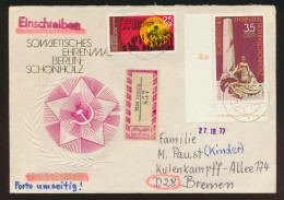 DDR R Brief Druckvermerk Bogenecke Eckrand Leipzig Bremen - Lettres & Documents