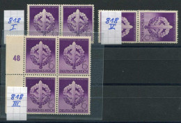 Deutsches Reich, 1942, 818 I+III+V, Postfrisch - Sonstige & Ohne Zuordnung