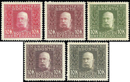 Bosnien & Herzegowina (Österr.), 1912, 84 P V (5), Ohne Gummi - Bosnia Herzegovina