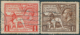 Great Britain 1924 SG430-431 Exhibition Set KGV FU (amd) - Unclassified