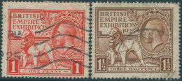 Great Britain 1925 SG432-433 Exhibition Set KGV FU (amd) - Non Classificati