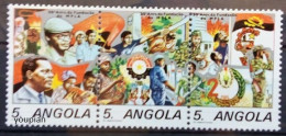 Angola 1986, 30 Years Of MPLA, MNH Stamps Strip - Angola