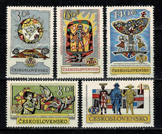 Tsjechoslowakije 1962 Yv 1230/34**, Mi 1355/59**, MNH - Nuevos