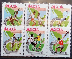 Angola 1986, World Football Cup In Mexico City, MNH Stamps Set - Angola