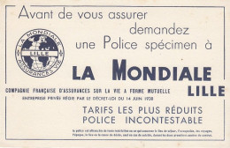 BUVARD & BLOTTER -  Assurances Vie - LA MONDIALE - LILLE - Altri & Non Classificati