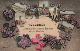31 , Cpa  De TOULOUSE , Je Vous Adresse Mon Souvenir Et De Ces Violettes  (15437) - Toulouse