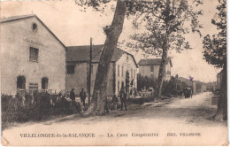 FR66 VILLELONGUE DE LA SALANQUE - Villanove - La Cave Coopérative - Attelage Tonneaux - Animée - Belle - Sonstige & Ohne Zuordnung