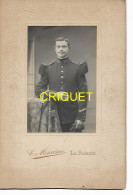 Photo Cdv Grand Format D'un Militaire Du 117ème, Phot. Maxime à La Flèche - Guerra, Militares