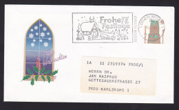 Germany: Advertorial Cover, 1989, 1 Stamp, Church, Cancel Happy Holidays, Snow, Winter, Sent By Sieger (traces Of Use) - Covers & Documents