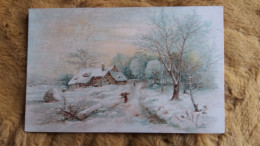 CPA FANTAISIE DESSIN ILLUSTRATION PAYSAGE ENNEIGE - Sonstige & Ohne Zuordnung