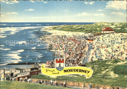 72231595 Norderney Nordseebad Fliegeraufnahme Mit Strandleben Norderney - Norderney