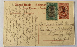 !!! CONGO, CPA DE 1925 AU DÉPART D'ELISABETHVILLE  POUR LA BELGIQUE. - Storia Postale