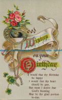 R106032 Greeting Postcard. Good Wishes On Your Birthday. Poem. 1925 - Monde