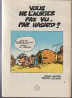 Mini-Bibliothèque:   "VOUS NE L'AUREZ PAS VU PAR HASARD".    1981.  Serge Honorez / Thierry Culliford - Spirou Magazine