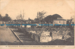 R106036 Salonique Etablissement De Bains Pres L Eglise Ste Sophie. B. Hopkins - Monde