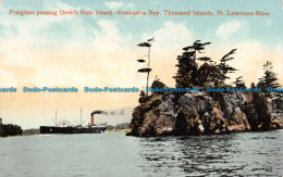 R106038 Freighter Passing Devils Hole Island. Alexandria Bay. Thousand Islans. S - Monde