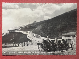 Cartolina Monte Grappa - Strada D'accesso All'Ossario Dalla Caserma Milano 1950 - Treviso