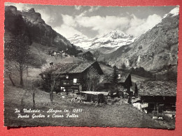 Cartolina - In Valsesia - Alagna - Punta Grober E Corno Faller - 1955 Ca. - Vercelli