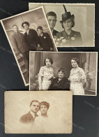 LOT De 4 Cartes  COUPLES  Circa 1938 +/- 9x14cm #240067 - 5 - 99 Postales